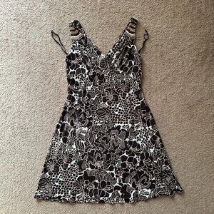 Talbots Dress Womens 10 Floral Straps Pullover Polyester Lightweight Sleeveless